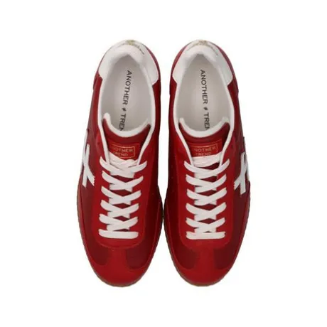 Another Trend Red and White Trainer|A0781817