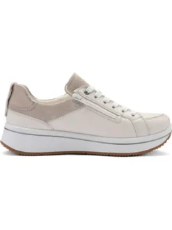 Ara Beige Wide Fit Trainer|122751209