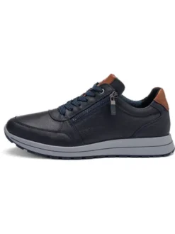 Ara Navy Wide Fit Comfort Trainer|112450112M
