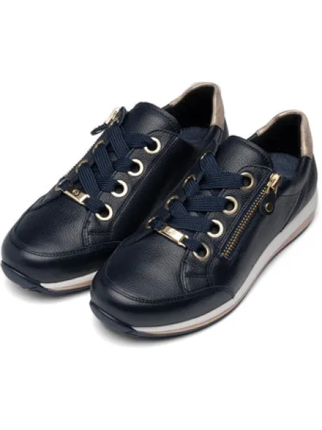 Ara Navy Wide Fit Trainer|126458712