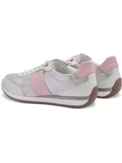 Ara Silver and Dusty Pink Trainer|125090404