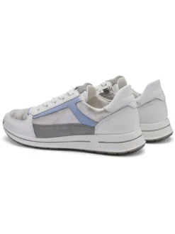 Ara Wide Fit Silver and Blue Trainer|122482604