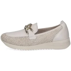 Caprice Beige Mini Wedge Loafer|924505199