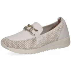 Caprice Beige Mini Wedge Loafer|924505199