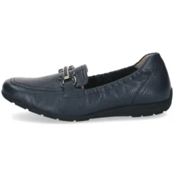 Caprice Navy Leather Loafer|924654877