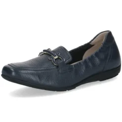 Caprice Navy Leather Loafer|924654877