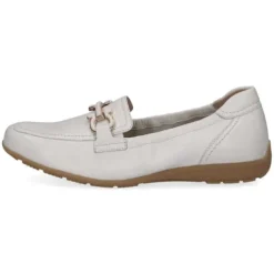 Caprice White Leather Comfort Loafer|924654105
