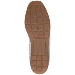 Caprice White Leather Comfort Loafer|924654105