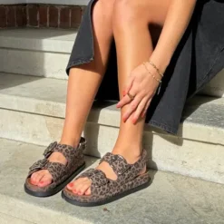 Copenhagen Leo Print Platform Sandal| CS8340