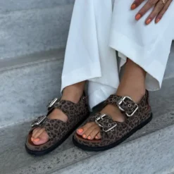 Copenhagen Leo Print Platform Sandal| CS8340