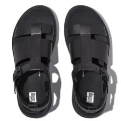 Fitflop Black Leather Fisherman Sandal|HV1001