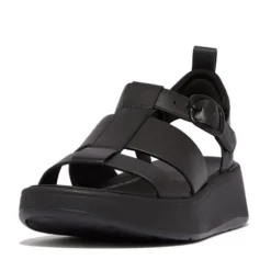 Fitflop Black Leather Fisherman Sandal|HV1001