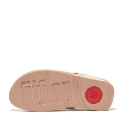 Fitflop Gold Leather Toe Post|I88675G