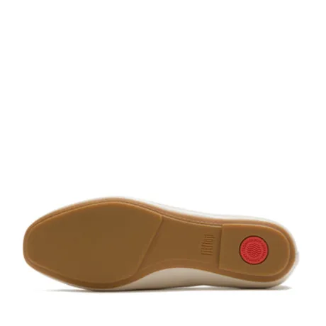 Fitflop High-Cut Beige Soft Leather Ballerina|A0PA99
