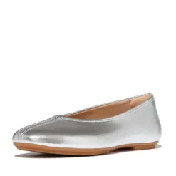 Fitflop High-Cut Metallic Soft Leather Ballerina|A0P011