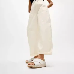 Fitflop Lux Graphic-Weave Leather Cross Slides |A4P194