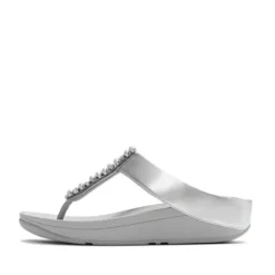 Fitflop Pearls and Crystal Silver Toe Post|A2N011