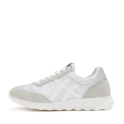 Fitflop Silver Retro Metallic Silver Trainer|A5QE11