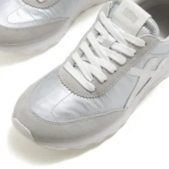 Fitflop Silver Retro Metallic Silver Trainer|A5QE11