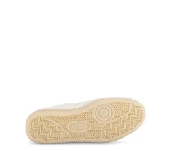 Gabor Beige Leather and Raffia Trainer|8330042