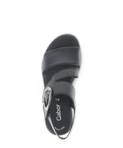 Gabor Black Strap Platform Sandal|8462727