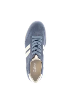 Gabor Blue & White Suede Trainer|8330016