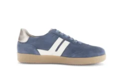 Gabor Blue & White Suede Trainer|8330016