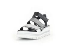 Gabor Blue and Silver Wedge Sandal|8462061