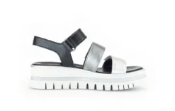 Gabor Blue and Silver Wedge Sandal|8462061