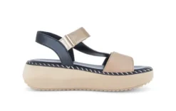 Gabor Brown and Leo Print Wedge Sandal|8459314