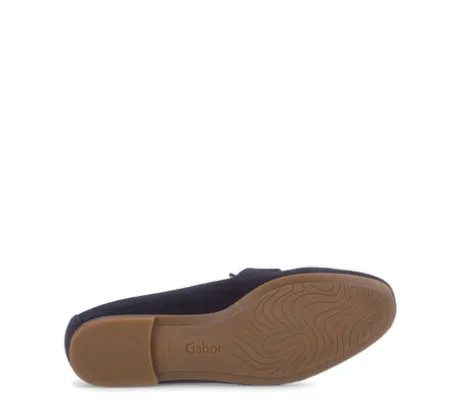 Gabor Dark Blue Suede Loafer|8521136