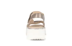 Gabor Gold and Snake Print Wedge Sandal|8459312