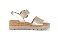 Gabor Gold Wedge Sandal|8270682