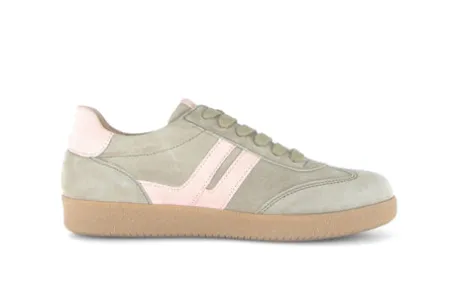 Gabor Green & Pink Suede Trainer|8330034