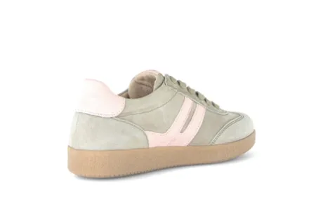 Gabor Green & Pink Suede Trainer|8330034