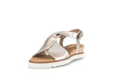 Gabor Light Gold Wedge Sandal|8275182
