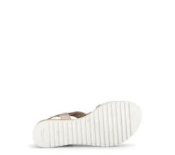 Gabor Light Gold Wedge Sandal|8275182