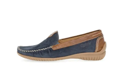 Gabor Navy and Tan Comfort Slip On|8609046B