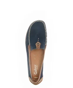 Gabor Navy and Tan Comfort Slip On|8609046B
