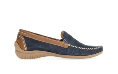 Gabor Navy and Tan Comfort Slip On|8609046B