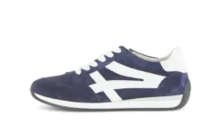 Gabor Navy and White Wide Fit Trainer|8655636
