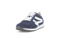 Gabor Navy and White Wide Fit Trainer|8655636