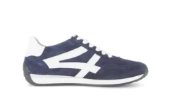 Gabor Navy and White Wide Fit Trainer|8655636