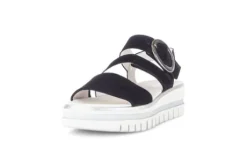 Gabor Navy Suede Wedge Sandal|8462716