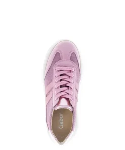 Gabor Pink Suede and Textile Trainer|8330013