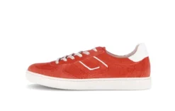 Gabor Red Chili Suede Wide Fit Trainer|8654538