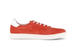 Gabor Red Chili Suede Wide Fit Trainer|8654538