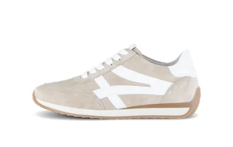 Gabor Soft Beige Suede Trainer |8655633