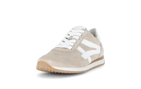 Gabor Soft Beige Suede Trainer |8655633