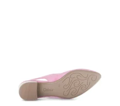 Gabor Soft Pink Suede Sling Back|8152010
